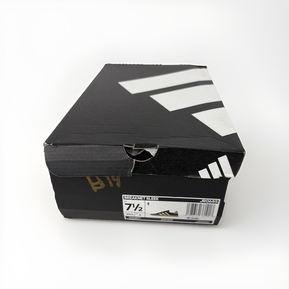 adidas Breaknet Sleek Trainers Women's Gum Rubber Sole JR0685 black gold 7.5 NIB - Picture 2 of 11